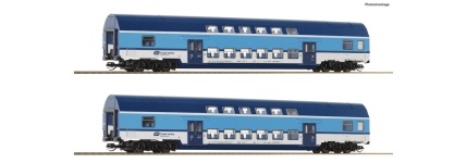 Roco 6280028 - TT - 2-tlg. Set Doppelstockwagen, ČD, Ep. VI - Set 2